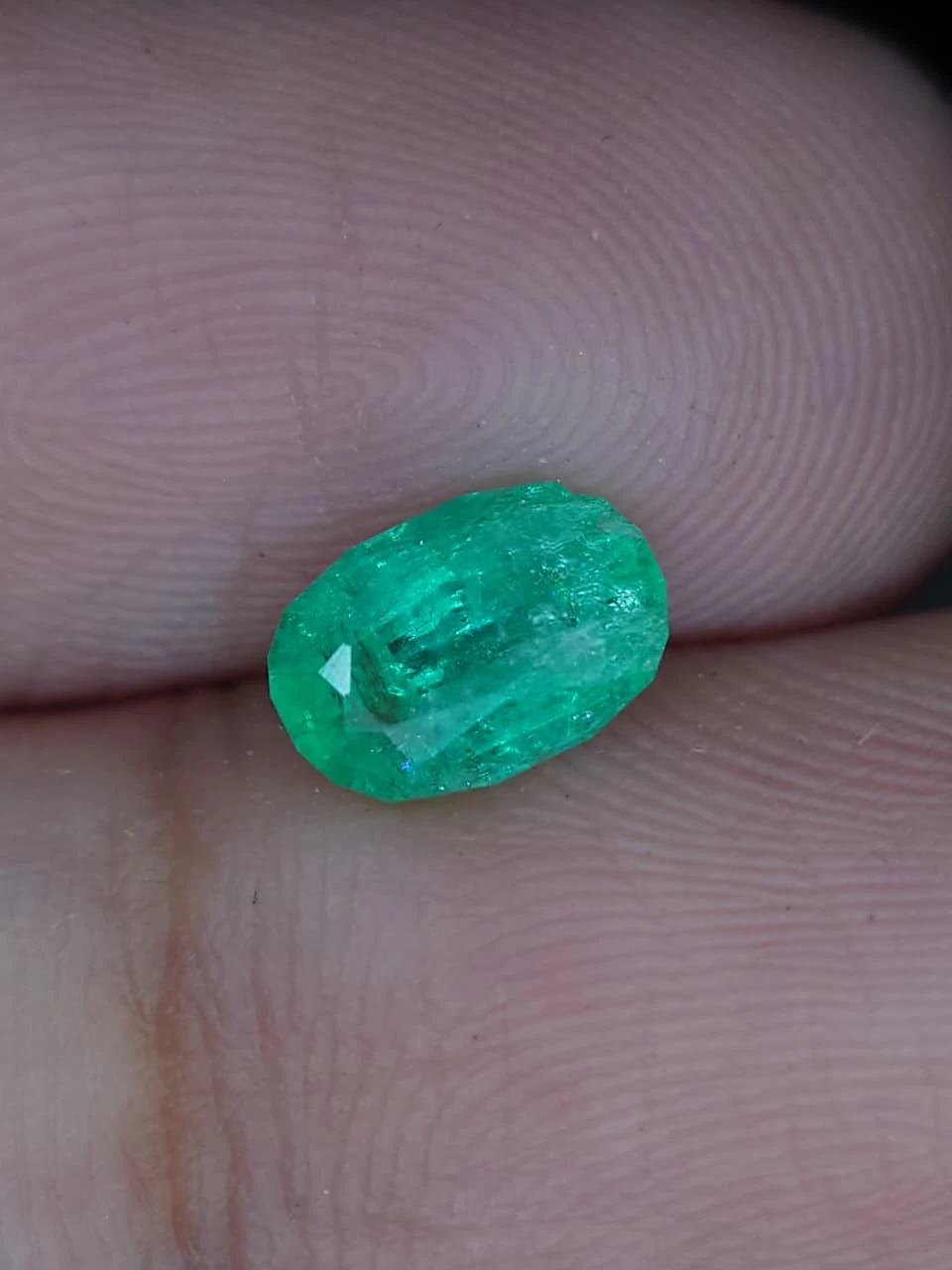 0.78ct Natural Oval Faceted Panjshir Emerald from Afghanistan — view 2